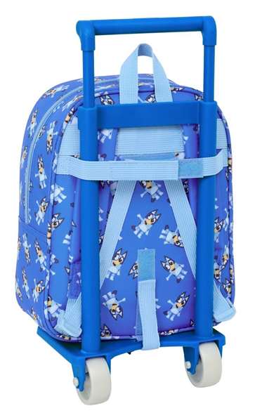 Safta Moch 232+Carro 805 Bluey "Let's Play" - Sac à dos enfant avec chariot - 22 x 27 x 10 cm - Âge minimum recommandé : 3 ans