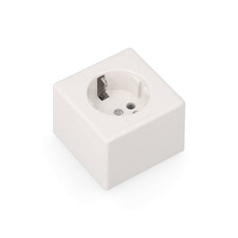 Solera Base de surface carrée Schuko 10/16A rétractilée