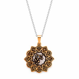 Alex And Ani Collier Tauro Bicolore Doré
