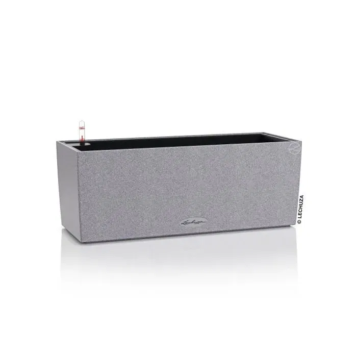 Lechuza Jardinière Balconera Stone 50 All-in-One - Bac à fleurs auto-arrosant pour balcon et terrasse, gris Lechuza Jardinière Balconera Stone 50 All-in-One - Bac à fleurs auto-arrosant pour balcon et terrasse, gris