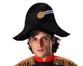 Sombrero de General Napoleon Français, Chapeau Bicorn, Détails Dorés, pour Carnaval, Théâtre et Reconstitution Historique