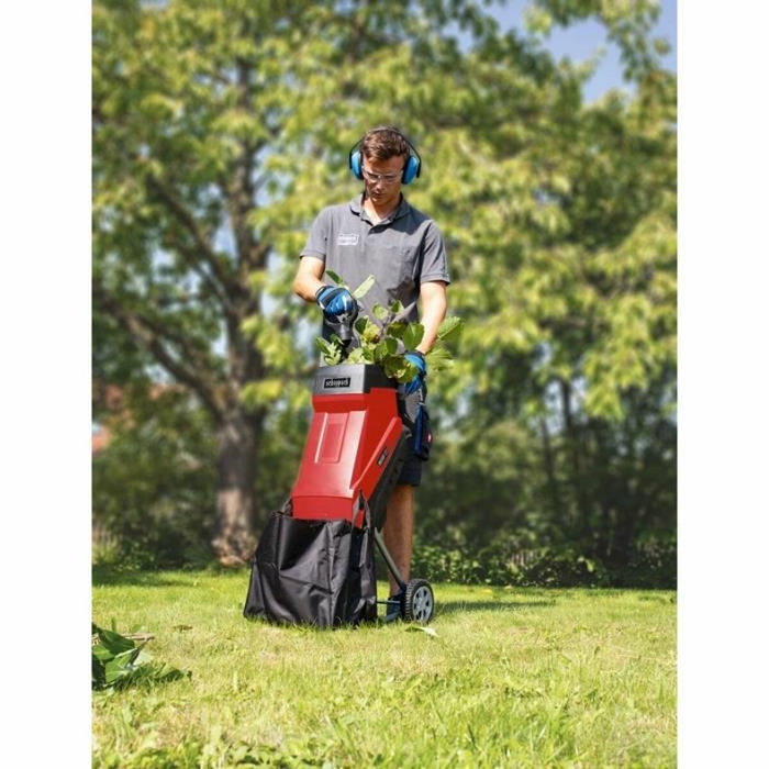 Scheppach GS55 Broyeur de végétaux 2400 W, 45 mm, bleu