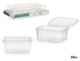 Leknes Boîte de Conservation Rectangulaire 500 ml Plastique Transparent 13 x 12.3 x 6 cm (Set de 24)