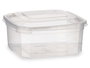 Leknes Boîte de Conservation Rectangulaire 500 ml Plastique Transparent 13 x 12.3 x 6 cm (Set de 24)