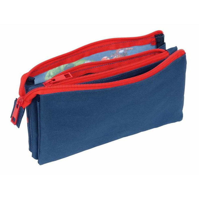 Trousse Fourre-Tout Triple The Avengers Blue marine 22 x 12 x 3 cm Trousse Fourre-Tout Triple The Avengers Blue marine 22 x 12 x 3 cm