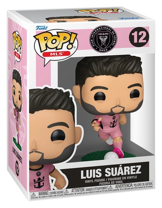 Funko POP! MLS Figurine Vinyle Inter Miami CF - Luis Suarez (Rose)
