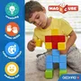 GEOMAG Magicube Recycled Creative Set - Jeu de construction magnétique écologique - 8 cubes recyclés - Dès 1 an
