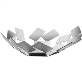 Alessi MT01 Stanza dello Scirocco Panier en acier inoxydable 18/10, panier de design pour la collection d'objets de Mario Trimarchi pour la cuisine et le salon
