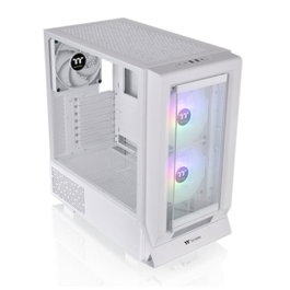 Thermaltake Ceres 350 MX Boîtier PC Gaming Mid Tower, Blanc, Panneau en verre trempé, 2x Ventilateurs ARGB 140mm, USB 3.2 Type C, ATX, E-ATX, Micro ATX, Mini-ITX