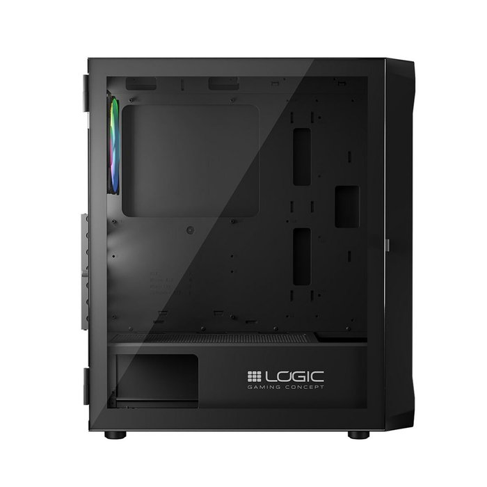 Boîtier ATX semi-tour Logic PORTOS ARGB Blanc Noir Boîtier ATX semi-tour Logic PORTOS ARGB Blanc Noir