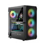 Boîtier ATX semi-tour Logic PORTOS ARGB Blanc Noir