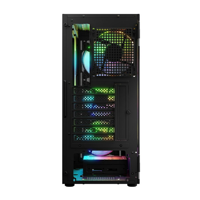 Boîtier ATX semi-tour Logic PORTOS ARGB Blanc Noir Boîtier ATX semi-tour Logic PORTOS ARGB Blanc Noir