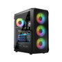 Boîtier ATX semi-tour Logic PORTOS ARGB Blanc Noir