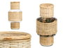 GIFTDECOR Lot de 6 Porte-bougies en Verre et Rotin
