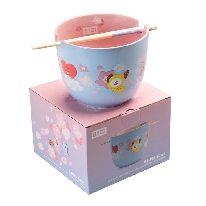ERIK Bol à ramen BT21 avec baguettes en bambou ERIK Bol à ramen BT21 avec baguettes en bambou