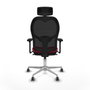 Piqueras y Crespo Chaise de Bureau avec Appui-tête Jorquera 3D086G2 Rouge