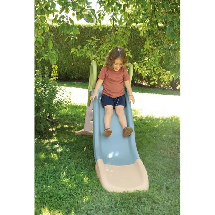 Smoby Life Toboggan Grand Modèle - Glisse de 150 cm, dès 2 ans - Marches antidérapantes, poignées ergonomiques, usage extérieur avec option eau, plastique recyclé anti-UV