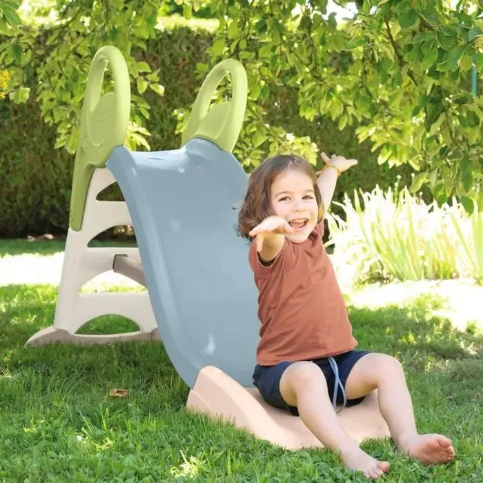 Smoby Life Toboggan Grand Modèle - Glisse de 150 cm, dès 2 ans - Marches antidérapantes, poignées ergonomiques, usage extérieur avec option eau, plastique recyclé anti-UV