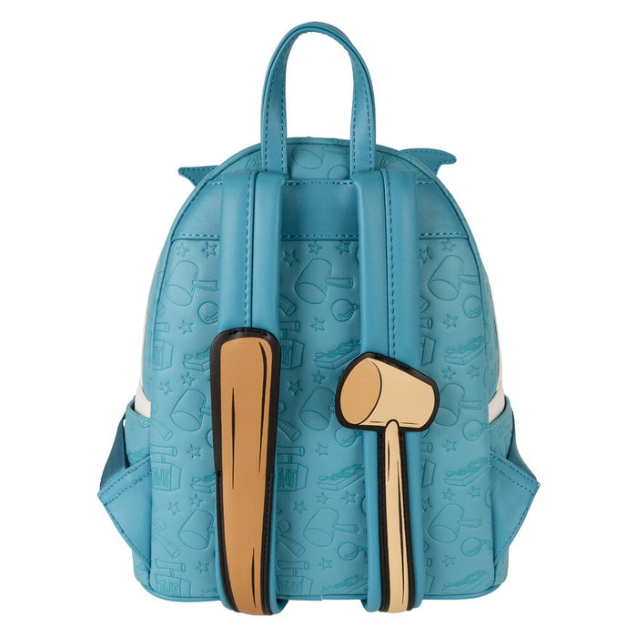 LOUNGEFLY Sac à dos Tom & Jerry 26 cm (22.86x11.43x26.67cm) - Cuir synthétique, bandoulière, bretelles ajustables avec détails appliqués, embossés, brodés