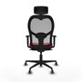 Piqueras y Crespo Chaise de Bureau avec Appui-tête Jorquera 1D036G2 Rouge