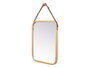 Giftdecor Miroir Rectangulaire en Bambou 41x33 cm avec Lanière en Cuir Naturel (Set de 6)
