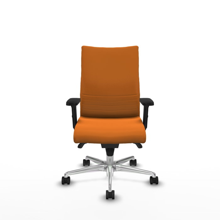 Piqueras Y Crespo Chaise Albacete Confidente Orange avec Mécanisme Synchrone et Base Aluminium