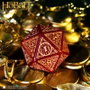 Q Workshop Le Hobbit Spindown jumbo dé Ember TCG D20 rouge scintillant