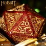 Q Workshop Le Hobbit Spindown jumbo dé Ember TCG D20 rouge scintillant