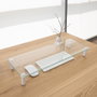 Soporte Elevateur TooQ pour Moniteur, en Verre, Ergonomique, Antidérapant, 80 mm