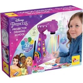Lisciani Giochi - Projecteur de dessins magique princesses Disney avec accessoires, crayons, feutres et autocollants - Jeu créatif enfant 8 ans et plus
