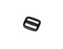 Innspiro Boucle coulissante rectangulaire en plastique noir 20,9 mm (Lot de 5)