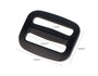 Innspiro Boucle coulissante rectangulaire en plastique noir 20,9 mm (Lot de 5)