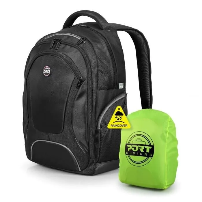 Port Designs Sac à Dos Courchevel - Pour Ordinateur Portable 15.6/16 Pouces et Tablette Jusqu'à 10.1'' - Compartiment Rembourré et Organiseur - 20 Litres - Noir