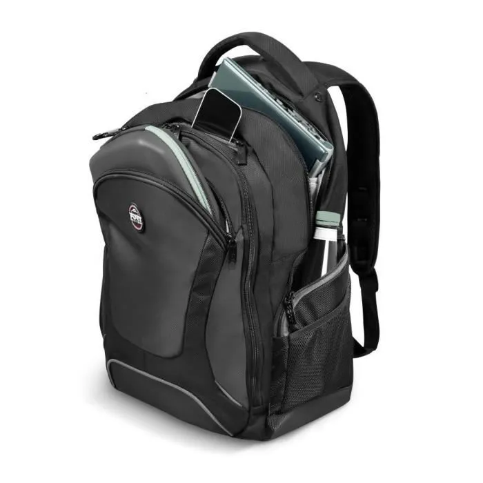 Port Designs Sac à Dos Courchevel - Pour Ordinateur Portable 15.6/16 Pouces et Tablette Jusqu'à 10.1'' - Compartiment Rembourré et Organiseur - 20 Litres - Noir