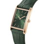 Daniel Wellington DW00100694 avec bracelet cuir vert et boîtier rose