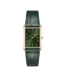 Daniel Wellington DW00100694 avec bracelet cuir vert et boîtier rose