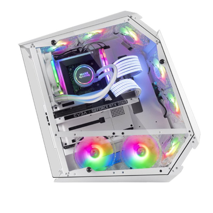 Mars Gaming MC51 Premium Boîtier PC ATX avec 5 ventilateurs 12cm ARGB, fenêtre en verre trempé, contrôleur RGB Mars Gaming MC51 Premium Boîtier PC ATX avec 5 ventilateurs 12cm ARGB, fenêtre en verre trempé, contrôleur RGB