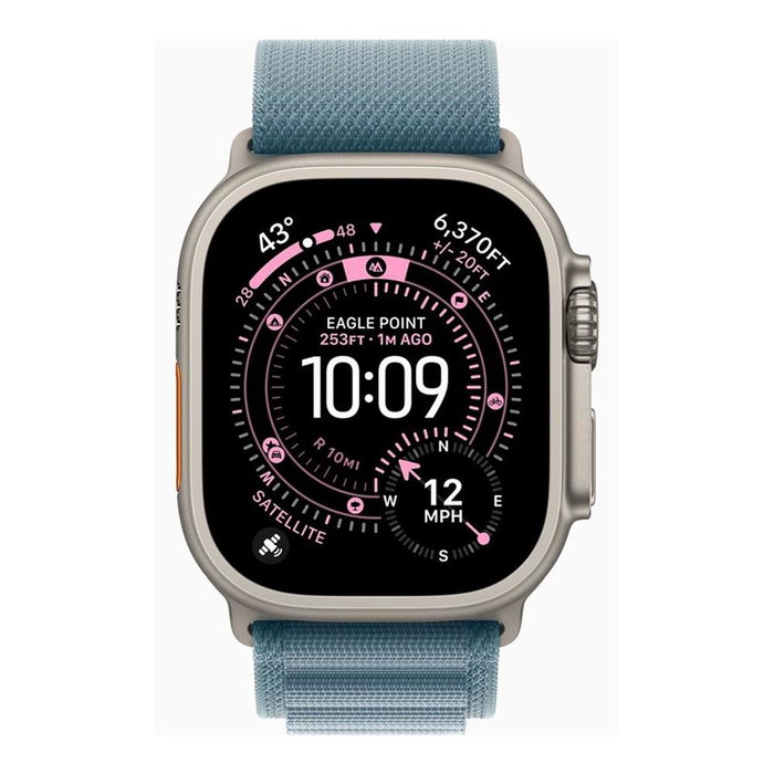 Apple Watch Ultra 3 GPS Cellular 49 mm Titane Loop Alpine Bleu Clair Taille M Apple Watch Ultra 3 GPS Cellular 49 mm Titane Loop Alpine Bleu Clair Taille M