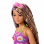 Barbie Fashionistas Poupée Mode et Diversité - JJN57 - Poupée Mannequin avec Tenue Fleurie Tendance, Jeu d'Imitation pour Enfants à Partir de 3 Ans