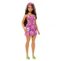 Barbie Fashionistas Poupée Mode et Diversité - JJN57 - Poupée Mannequin avec Tenue Fleurie Tendance, Jeu d'Imitation pour Enfants à Partir de 3 Ans