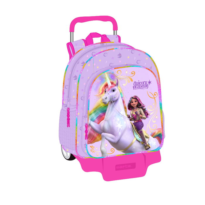 Cartable à roulettes Unicorn Academy Lila 33 x 42 x 14 cm Cartable à roulettes Unicorn Academy Lila 33 x 42 x 14 cm