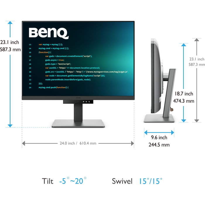 BenQ RD280U Moniteur Gaming 28'' 4K Ultra HD Noir
