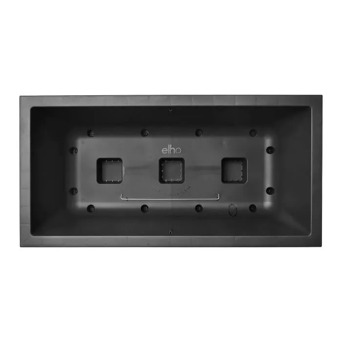 Elho Vivo Next Long 80 - Bac à fleurs avec réservoir d'eau - 78 * 39 * 38 cm - Intérieur/Extérieur - 100% recyclé - Noir