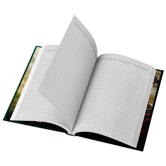 SD TOYS - Cuaderno A5 Le Seigneur des Anneaux One Ring To Rule Them All avec lumière - 90 pages lignées - Fonctionne avec 3 piles AG10 (fournies)