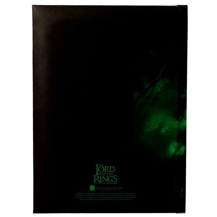 SD TOYS - Cuaderno A5 Le Seigneur des Anneaux One Ring To Rule Them All avec lumière - 90 pages lignées - Fonctionne avec 3 piles AG10 (fournies)