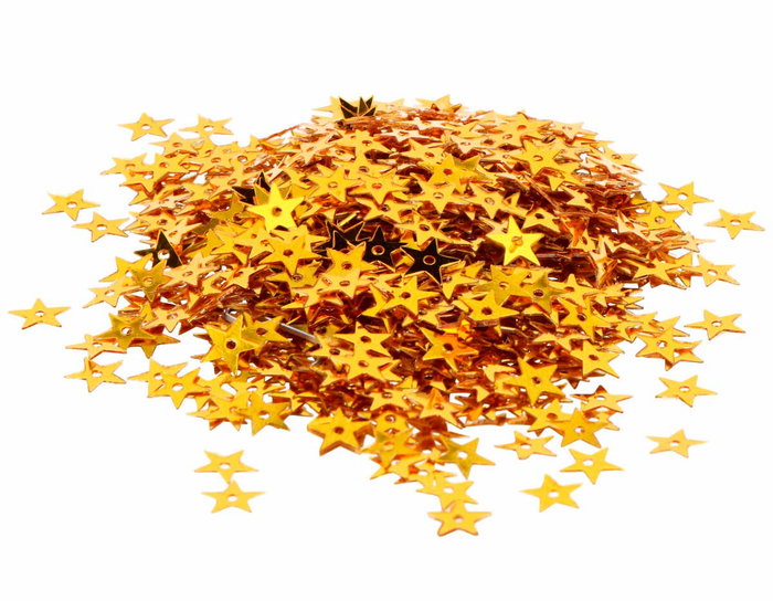 Innspiro Pot de paillettes en aluminium étoiles dorées 5mm 30g Innspiro Pot de paillettes en aluminium étoiles dorées 5mm 30g