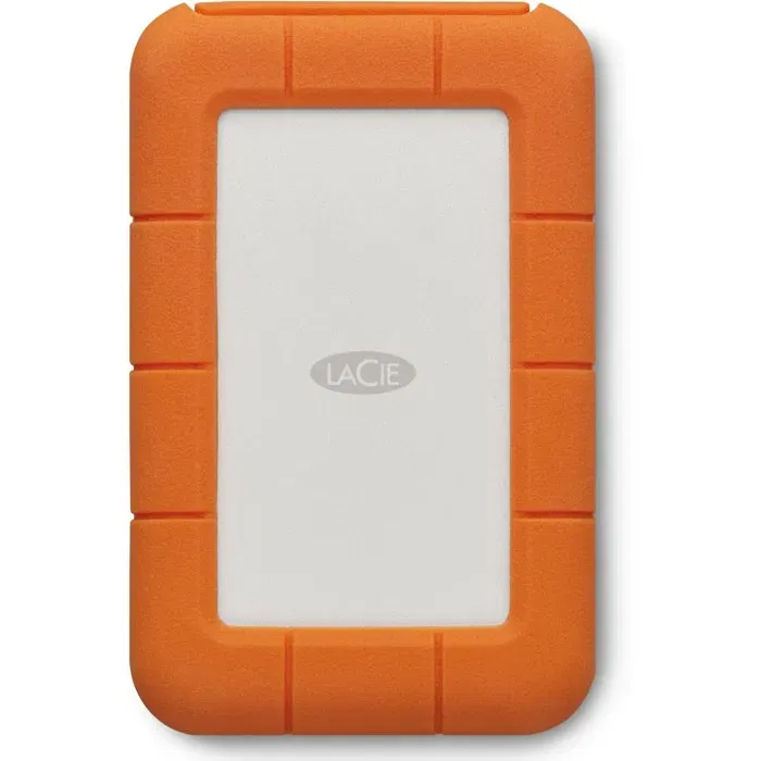 LaCie Disque dur externe portable Rugged USB-C STFR5000800 5 To USB 3.2 Gen 1 Résistant aux chocs Gris/Jaune
