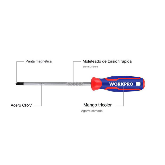 Workpro Tournevis Phillips PH2 x 150 mm