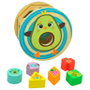 Frootimals Miss Pio Chickicado - Puzzle et encastrement en bois naturel avec formes et couleurs - Jeu éducatif 2 en 1 pour bébé