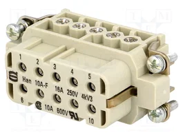 HARTING Insert de contact HDC Han® A femelle 10+PE